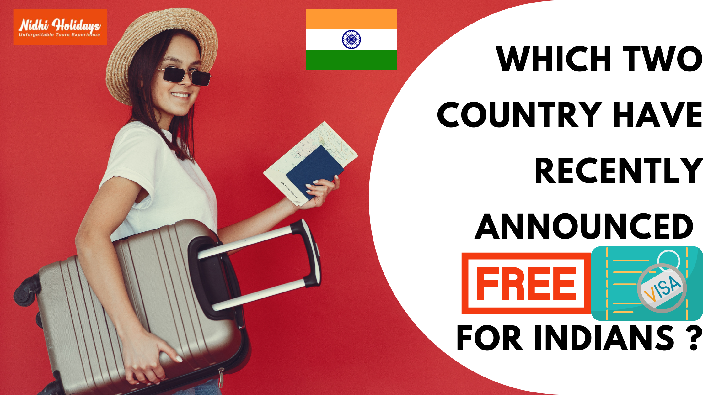 Red Simple Travel Blog Banner Recently Two Countries have been declared visa free for Indians